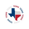 Texas map sign icon isolated on white background Royalty Free Stock Photo