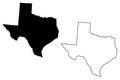 Texas map vector