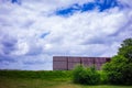 Texas mexico border wall separating from usa Royalty Free Stock Photo