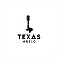 Texas music vector logo design abstract