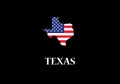 Texas outline map state shape USA country Royalty Free Stock Photo