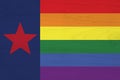 A Texas pride flag on with wood texture Royalty Free Stock Photo