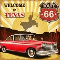 Texas retro poster Royalty Free Stock Photo
