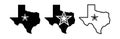Texas Shape Silluet. Texas Logo Vector. Dallas Star.