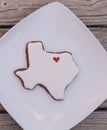 Texas shaped sugar cookie Royalty Free Stock Photo