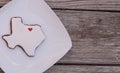 Texas shaped sugar cookie Royalty Free Stock Photo