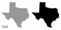 Texas silhouette maps