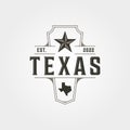 Texas stars and map logo vintage symbol illustration design Royalty Free Stock Photo