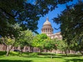 Texas State Capitol against the blue sky in Austin, Texas Royalty Free Stock Photo