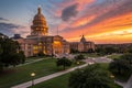 Texas State Capitol Building at sunset Royalty Free Stock Photo