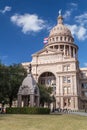 Texas State Capitol with Heroes of the Alamo Monument in Austin, TX Royalty Free Stock Photo