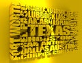 Texas state cities list Royalty Free Stock Photo