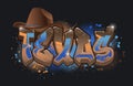 A Cool Genuine Wildstyle Graffiti Name Design - Texas