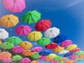 Texas State Fair 2021 umbrella decorations above midway