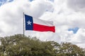 The Texas state flag blowing in the wind Royalty Free Stock Photo