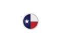 Texas state flag circle shape Royalty Free Stock Photo