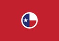 Texas state flag circle shape Royalty Free Stock Photo