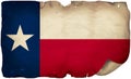 Texas State Flag On Old Paper