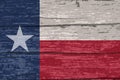 Texas State Flag On Old Timber Royalty Free Stock Photo