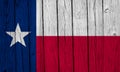 Texas State Flag Over Wood Planks