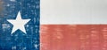 Texas State Flag painted on corrugated metal. Royalty Free Stock Photo