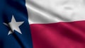 Texas State Flag. Waving Fabric Satin Texture National Flag of Texas 3D Illustration Royalty Free Stock Photo