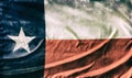 Texas State Flag on waving old fabric texture Royalty Free Stock Photo