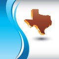 Texas state icon on vertical blue wave backdrop Royalty Free Stock Photo