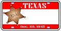 Texas State License Plate