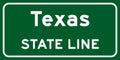Texas state line road sign Royalty Free Stock Photo