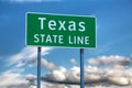 Texas state line sign Royalty Free Stock Photo