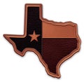 Texas State Map Flag Leather Patch Royalty Free Stock Photo