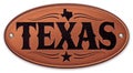 Texas State Map Star Leather