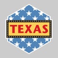 Texas State sign or badge Royalty Free Stock Photo