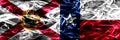 Texas state smoke flag, United States Of America Royalty Free Stock Photo