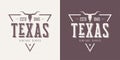 Texas state textured vintage vector t-shirt and apparel design, Royalty Free Stock Photo