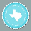 Texas sticker flat design.