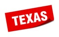 Texas sticker. Texas square peeler sign.