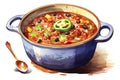 Texas style Chili illustration - made with Generative AI tools