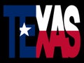 Texas Text With Flag