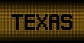 Texas text on Hurricane warning signs illustration