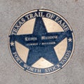 texas trail of fame honors Keith Maddox with a plate at walk of fame in Fort Worth Royalty Free Stock Photo