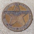 texas trail of fame honors Mark Twain with a plate at walk of fame in Fort Worth Stockyards Royalty Free Stock Photo