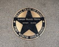 Texas Trail of Fame star honoring the buffalo soldier Lawson Daniel Gratz at the Fort Worth Stockyards in Texas.