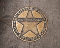 Texas Trail of Fame star honoring James Beckwourth at the Fort Worth Stockyards in Texas. Royalty Free Stock Photo