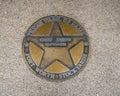 Texas Trail of Fame star honoring the the peacemaker Chief Joseph at the Fort Worth Stockyards in Texas.