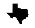 Texas US Map. TX USA State Map. Black and White Texan State Border Boundary Line Outline Geography Territory Shape Vector Illustra Royalty Free Stock Photo