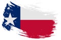 Texas US State brush stroke flag vector background. Hand drawn grunge style isolated banner Royalty Free Stock Photo