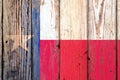 Texas US state national flag on a gray wooden boards background on the day of independence in different colors of blue red and Royalty Free Stock Photo