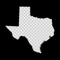 Texas US state stencil map. Laser cutting template on transparent background. Vector illustration.